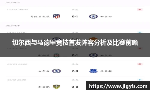切尔西与马德里竞技首发阵容分析及比赛前瞻